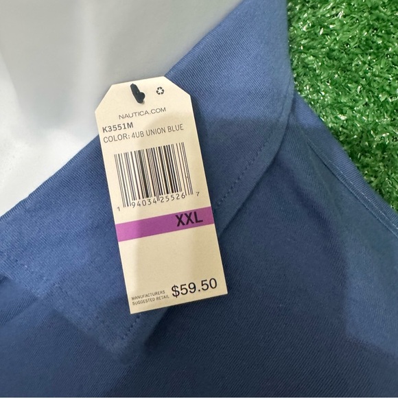 Nautica Blue Polo Shirt Classic Style - Picture 4 of 4